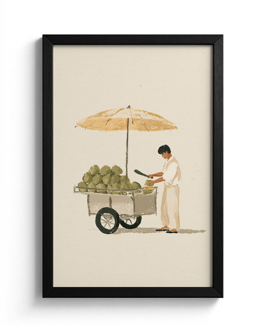 The Coconut Seller - Black Frame Main