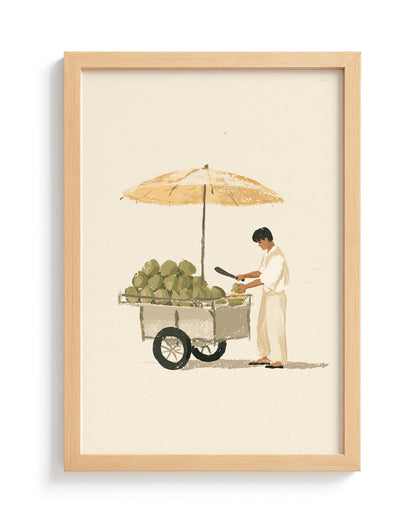 The Coconut Seller - Wood Frame
