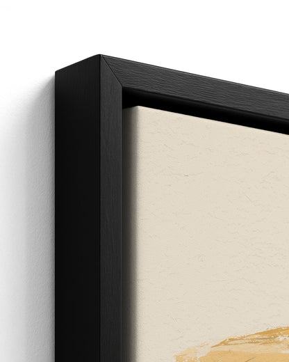 The Coconut Seller - Black Framed Canvas Detail