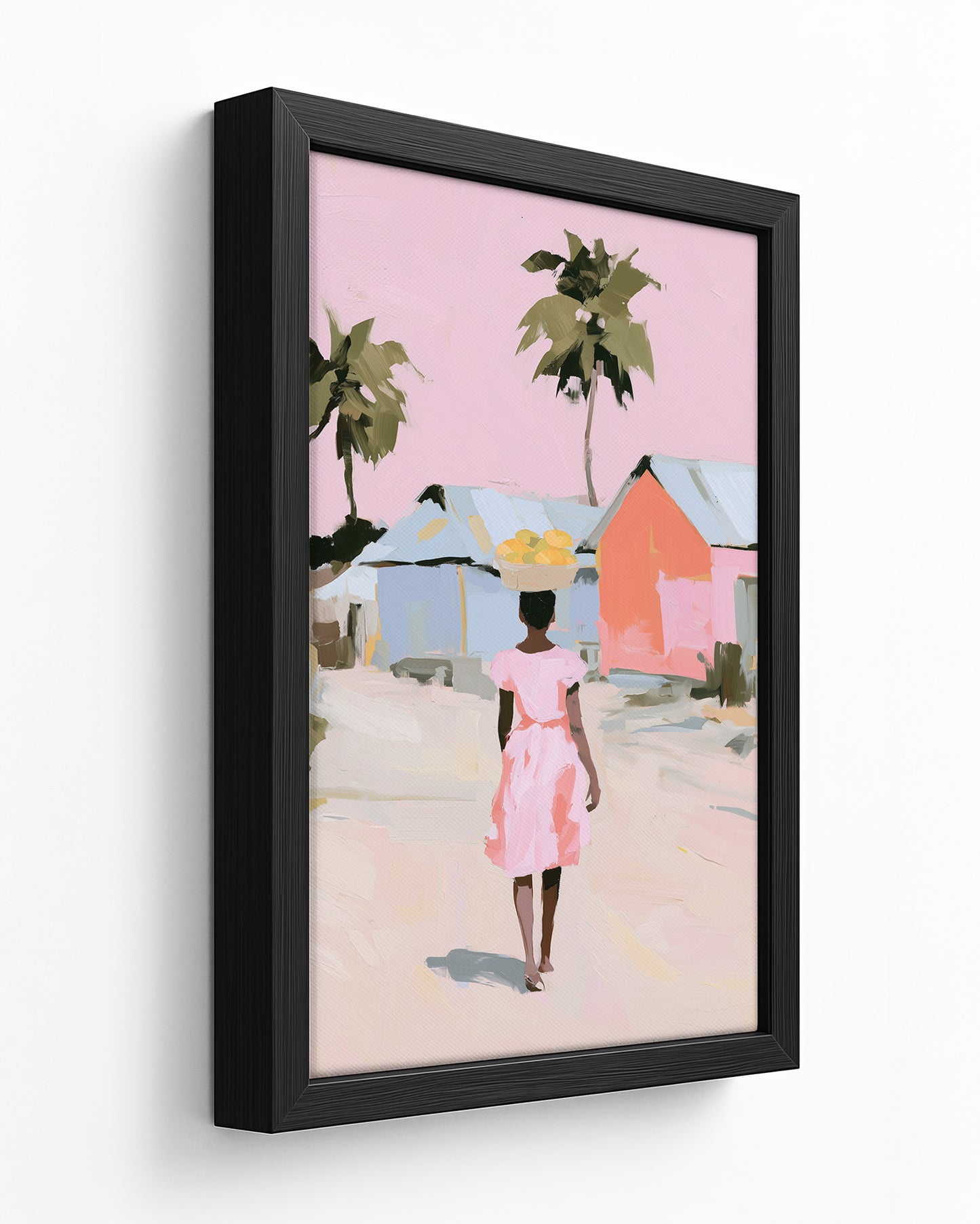 The Errand - Dark Wood Framed Canvas