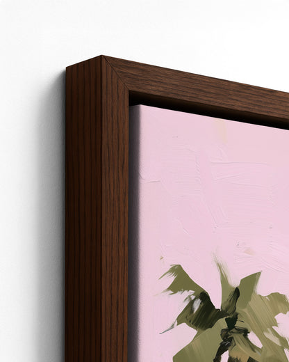 The Errand - Dark Wood Framed Canvas Detail
