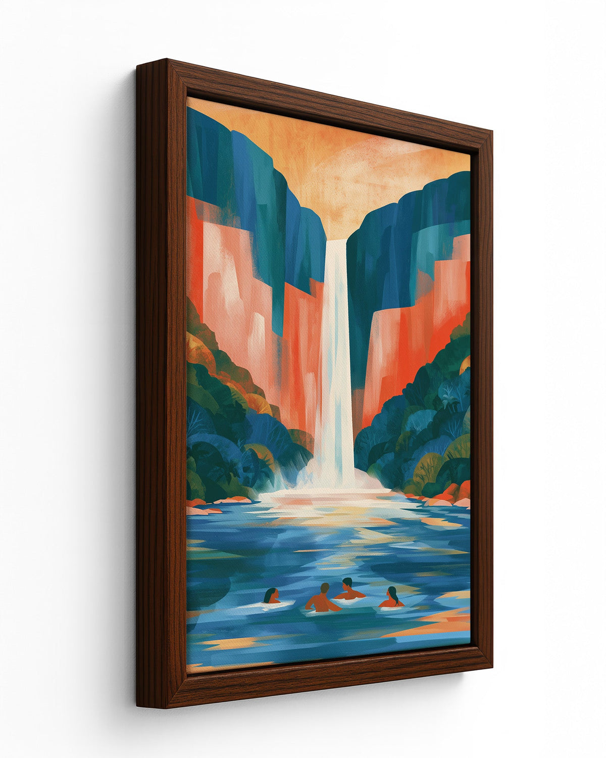 The Falls - Black Framed Canvas