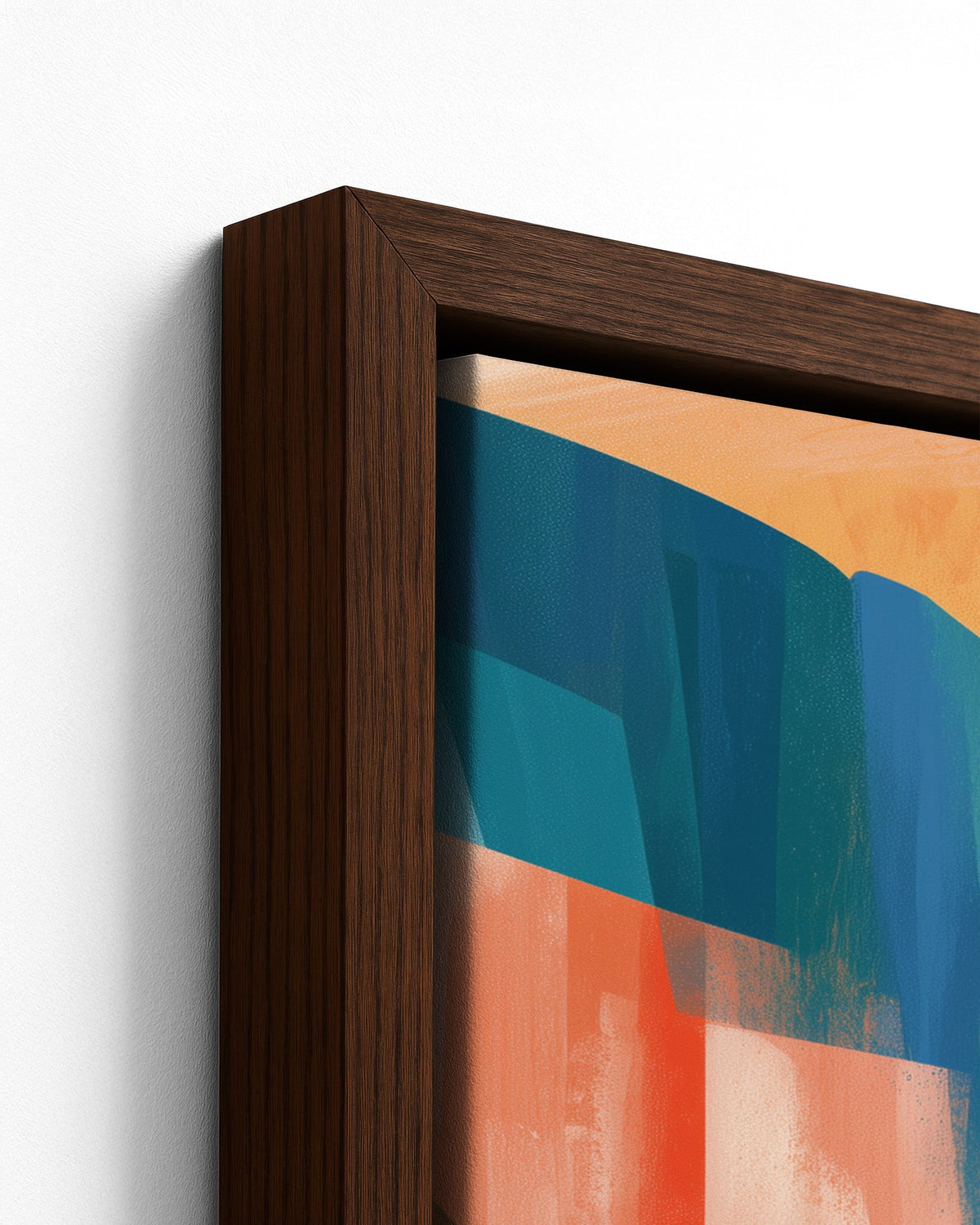 The Falls - Dark Wood Framed Canvas Detail