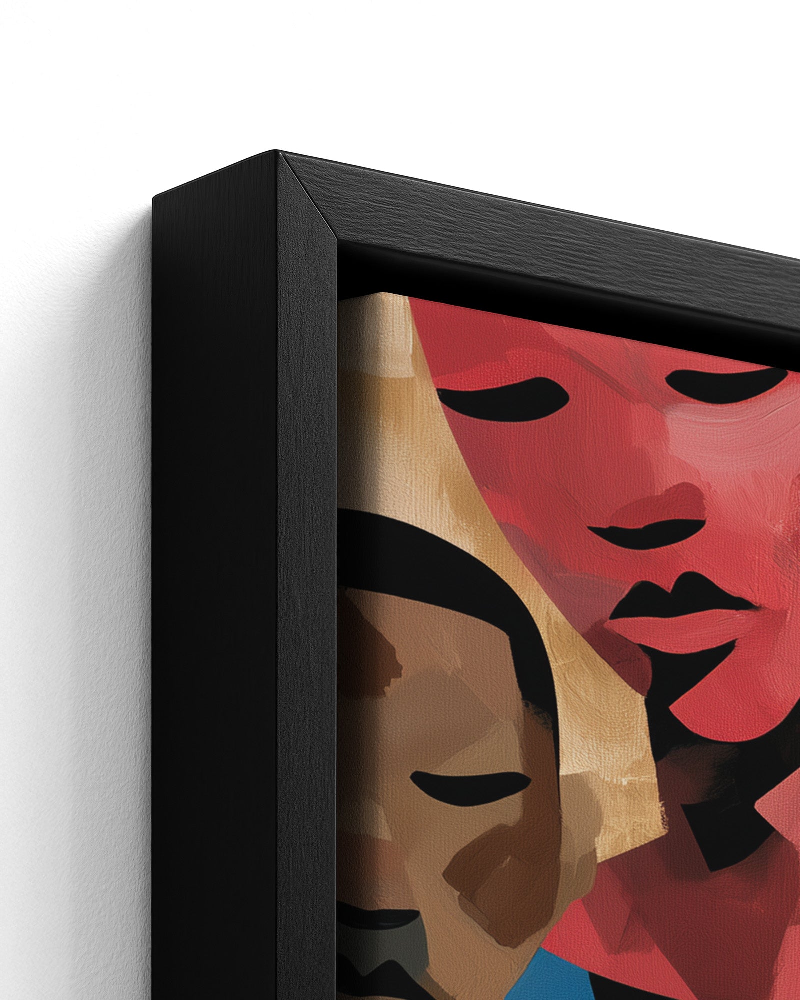 The Gathering - Black Framed Canvas Detail