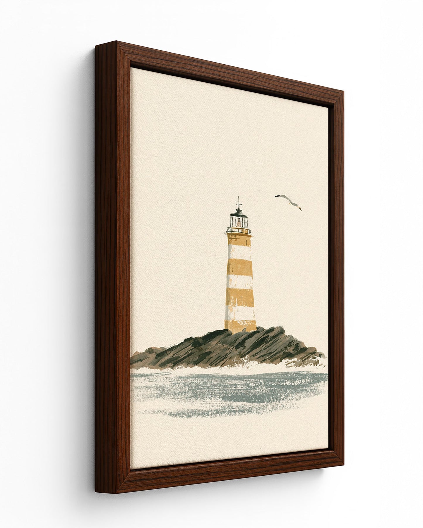The Lighthouse - Black Framed Canvas