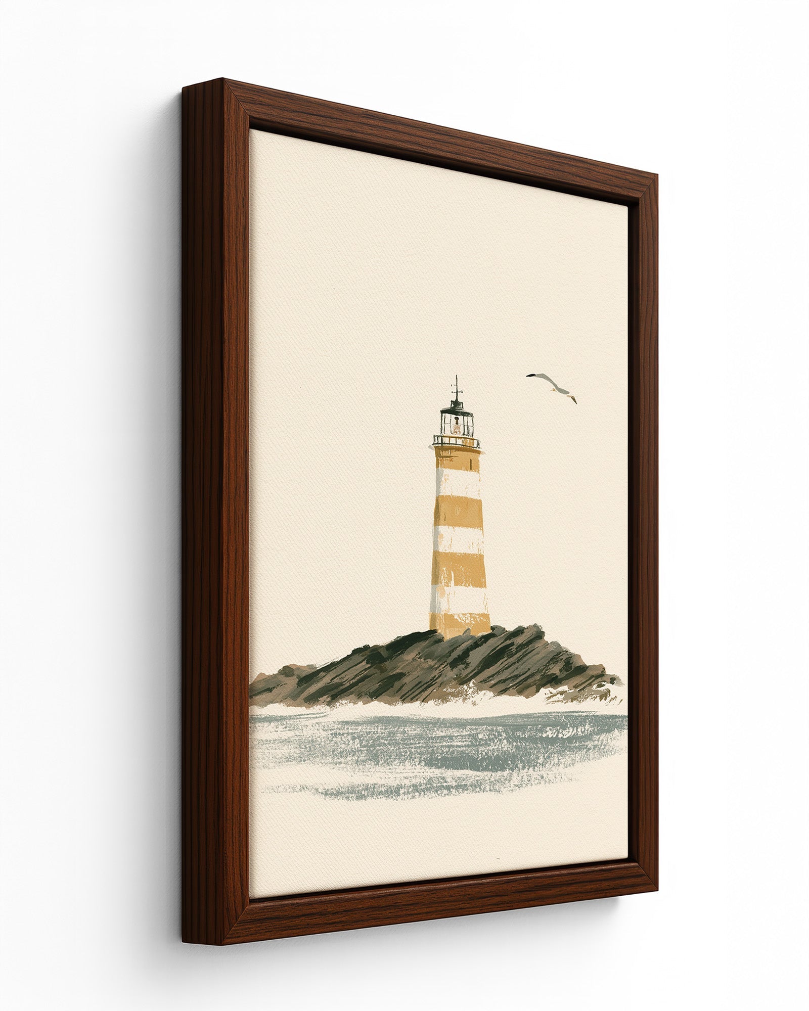 The Lighthouse - Black Framed Canvas