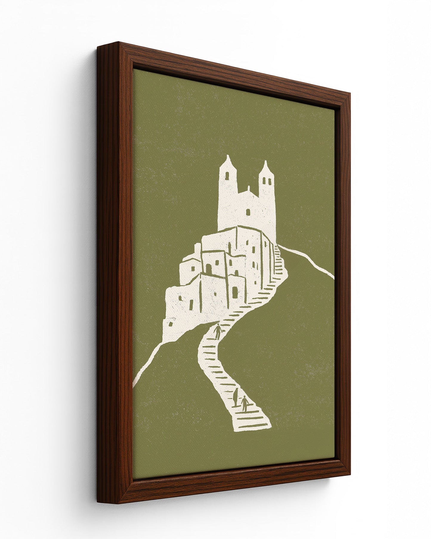 The Old Town - Black Framed Canvas