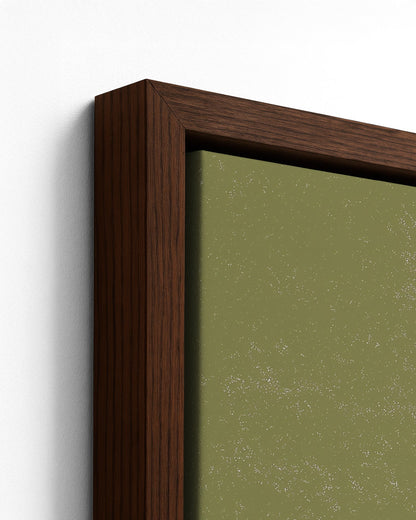 The Old Town - Dark Wood Framed Canvas Detail