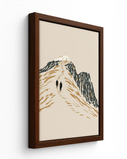 The Pilgrimage - Black Framed Canvas