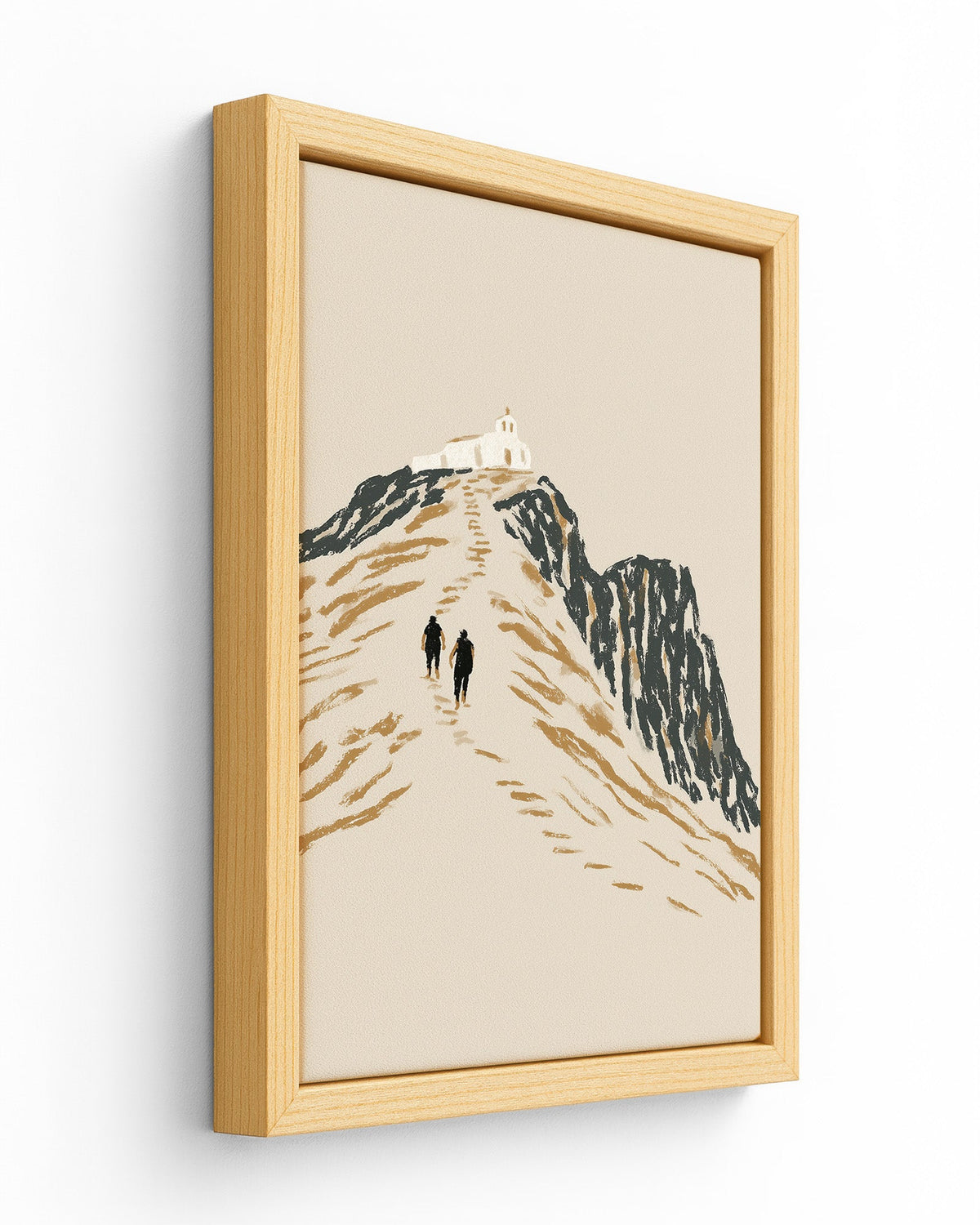 The Pilgrimage - Wood Framed Canvas