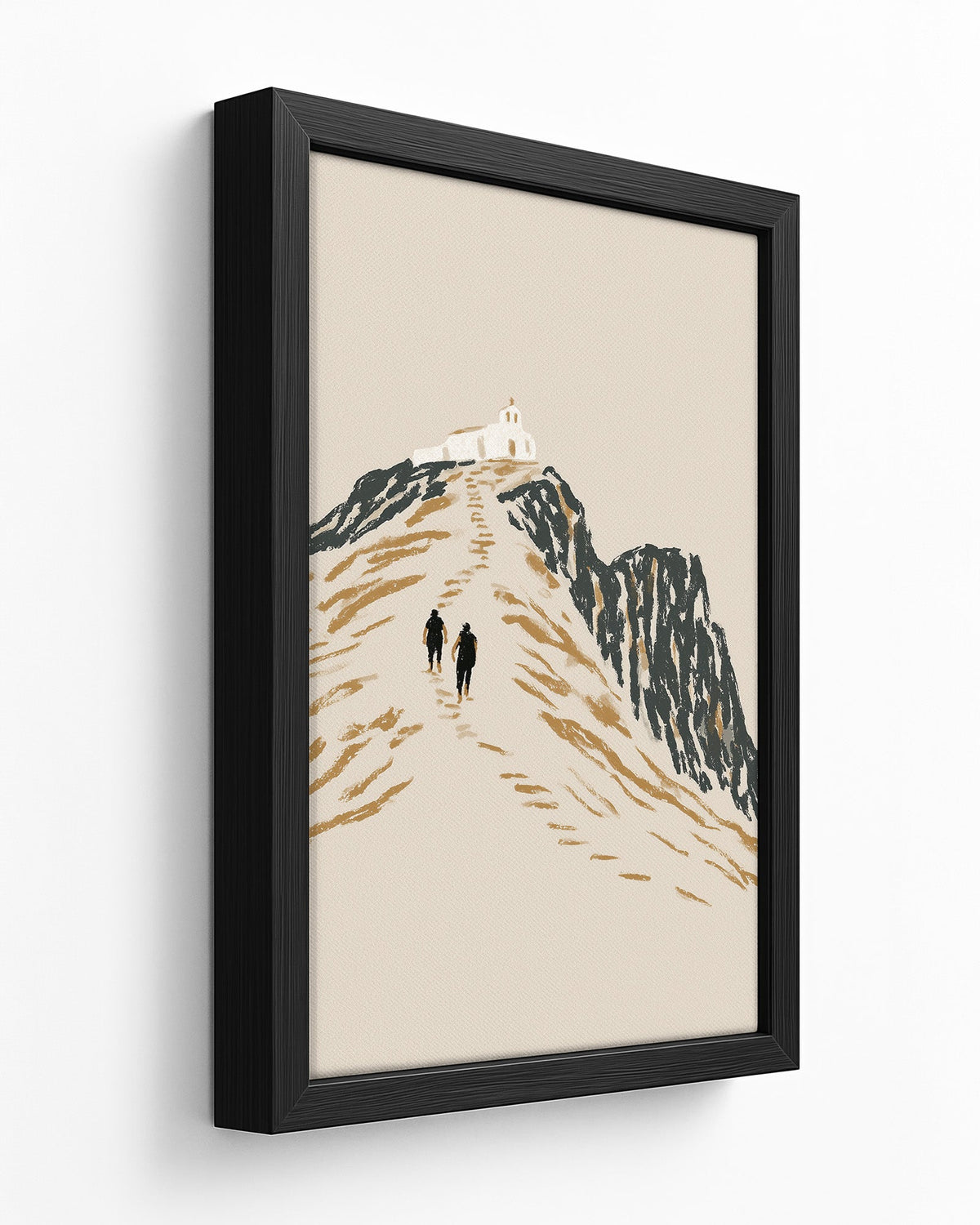The Pilgrimage - Dark Wood Framed Canvas