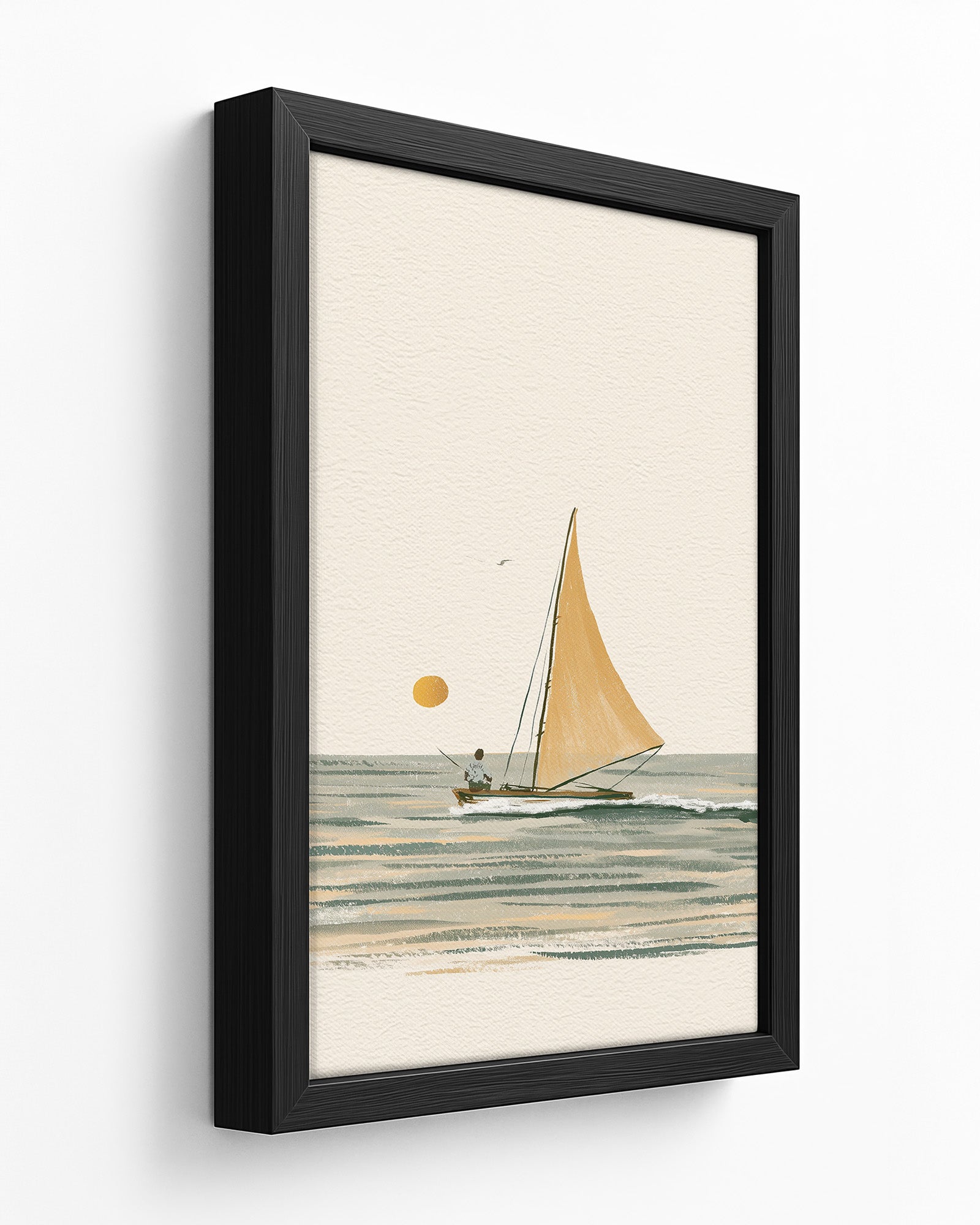 The Saveiro - Dark Wood Framed Canvas