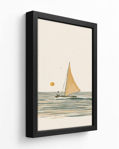 The Saveiro - Dark Wood Framed Canvas
