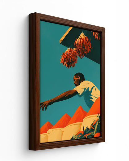 The Spice Market - Black Framed Canvas