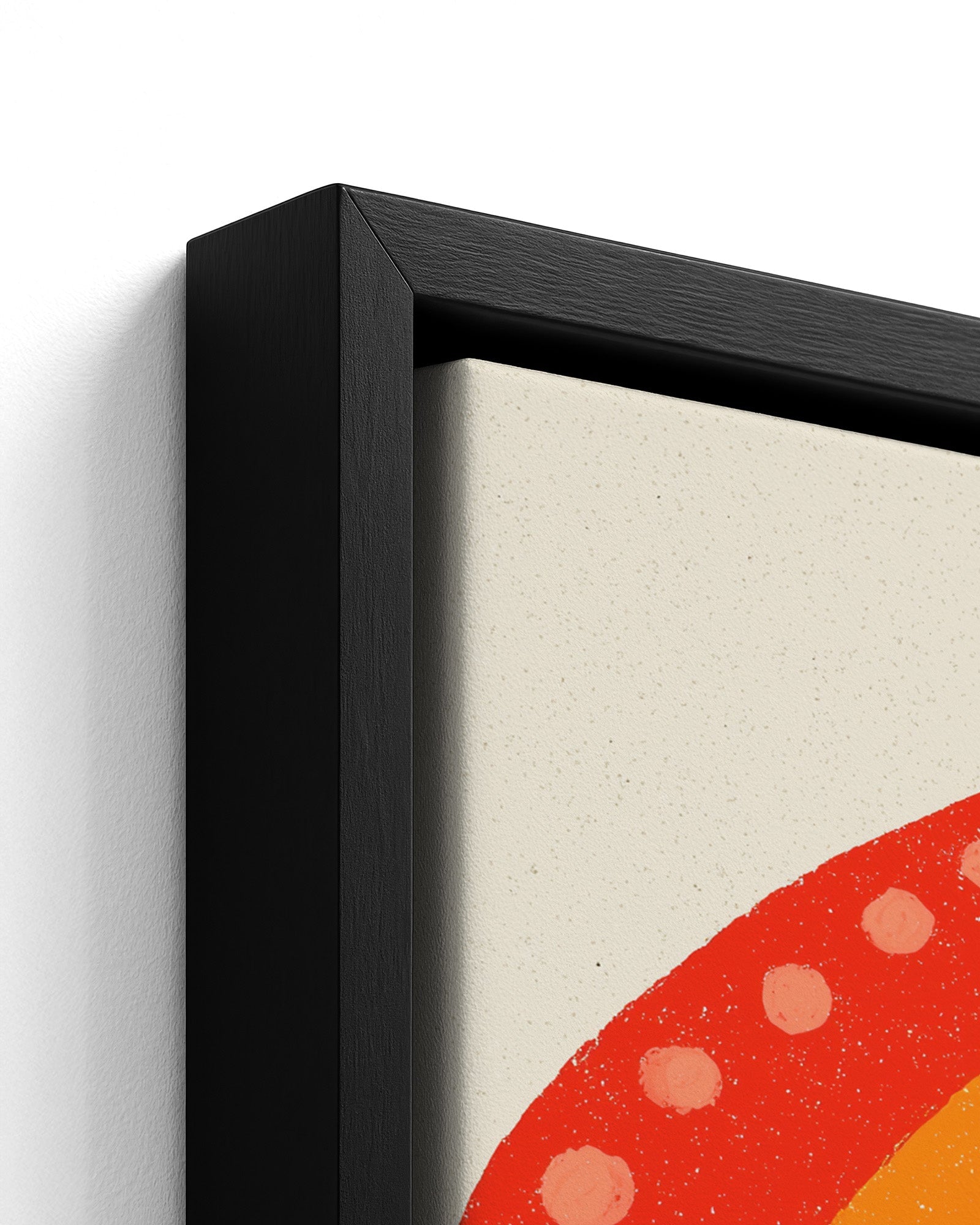 The Whirl - Black Framed Canvas Detail