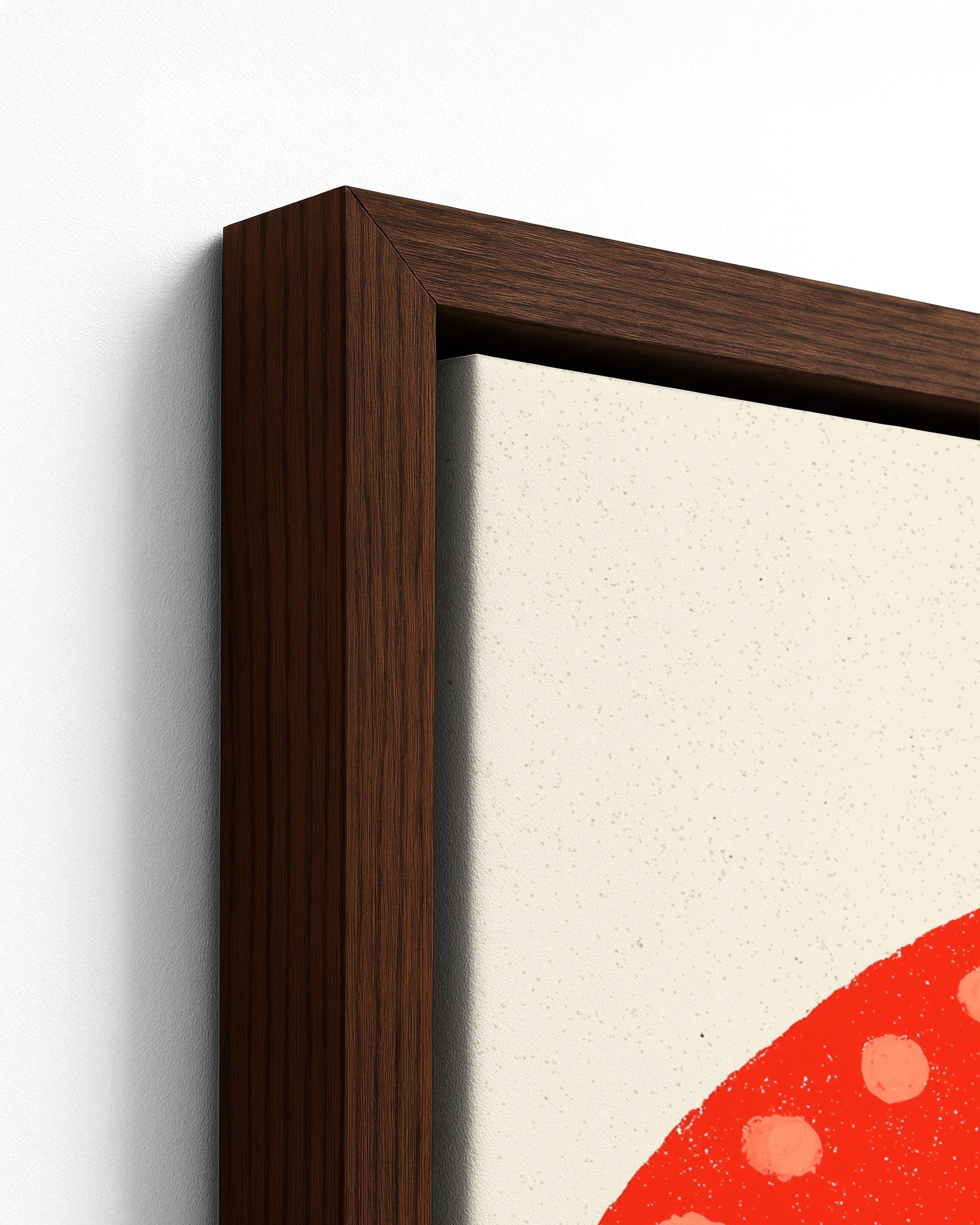 The Whirl - Dark Wood Framed Canvas Detail