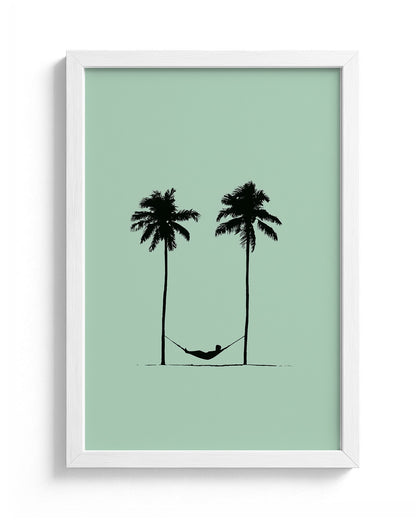 Two Palms - White Frame Main