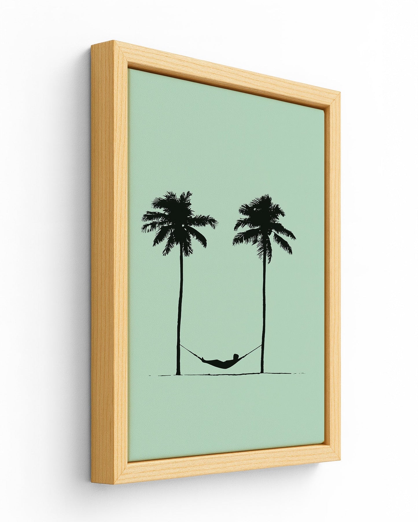Two Palms - Wood Framed Canvas