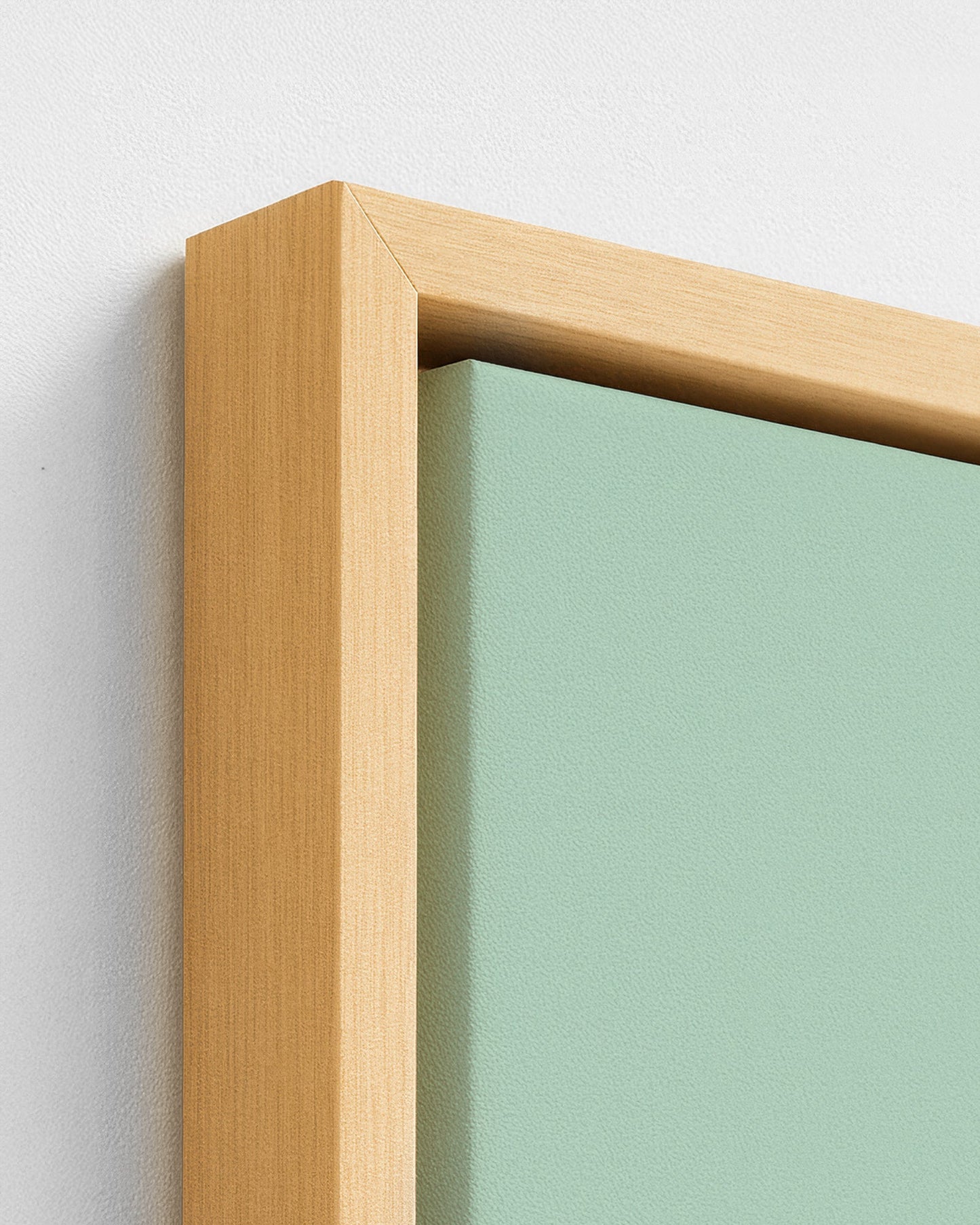 Two Palms - Wood Framed Canvas Detail