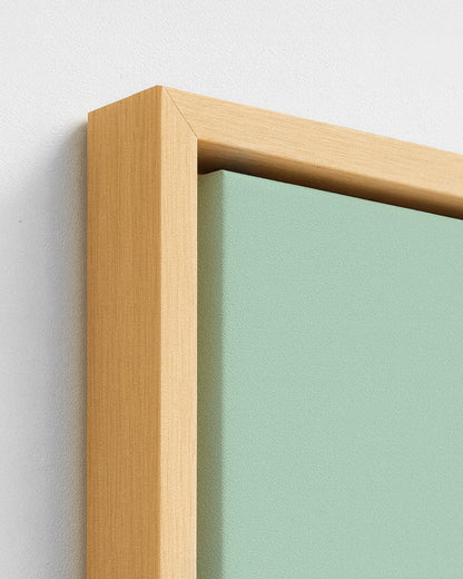 Two Palms - Wood Framed Canvas Detail
