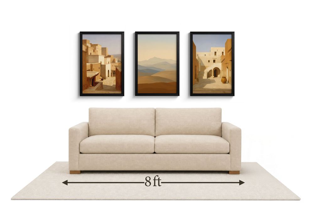 XX Large gallery wall above an 8 ft couch