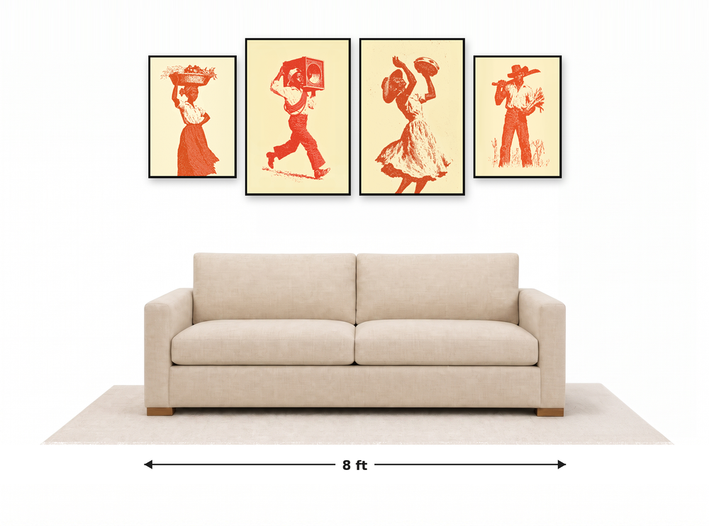 XX Large gallery wall above an 8 ft couch
