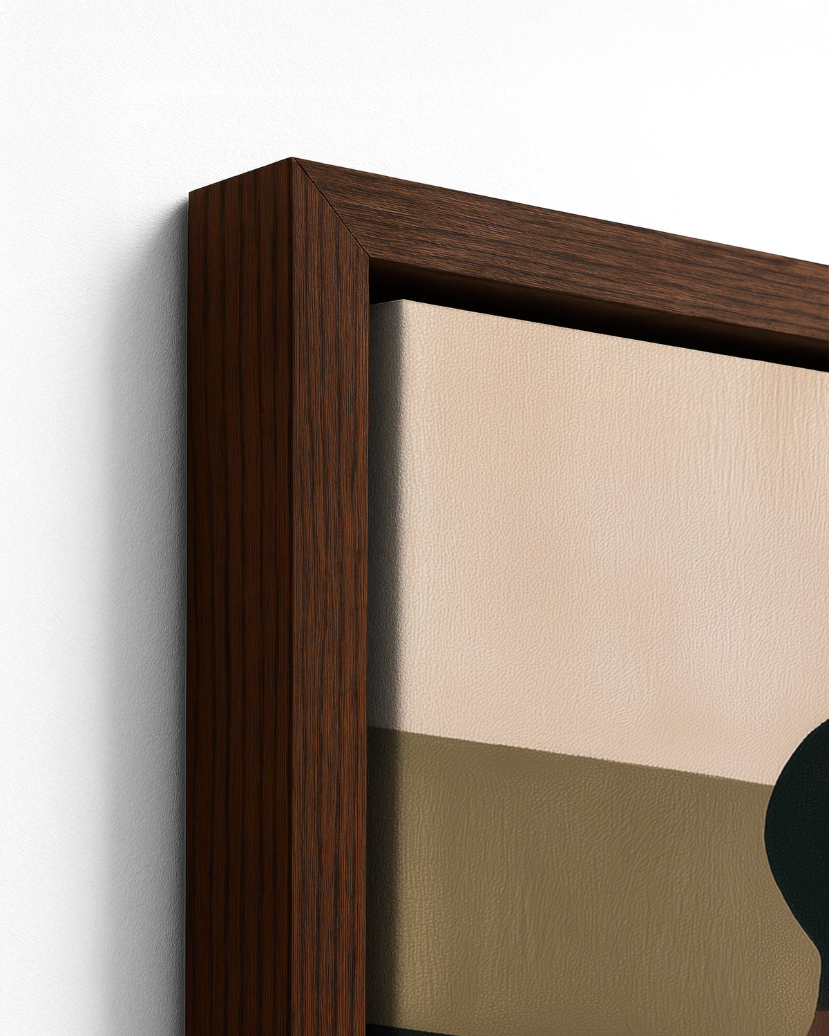 Rest Easy - Dark Wood Framed Canvas Detail