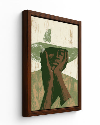 Quiet Hour - Black Framed Canvas