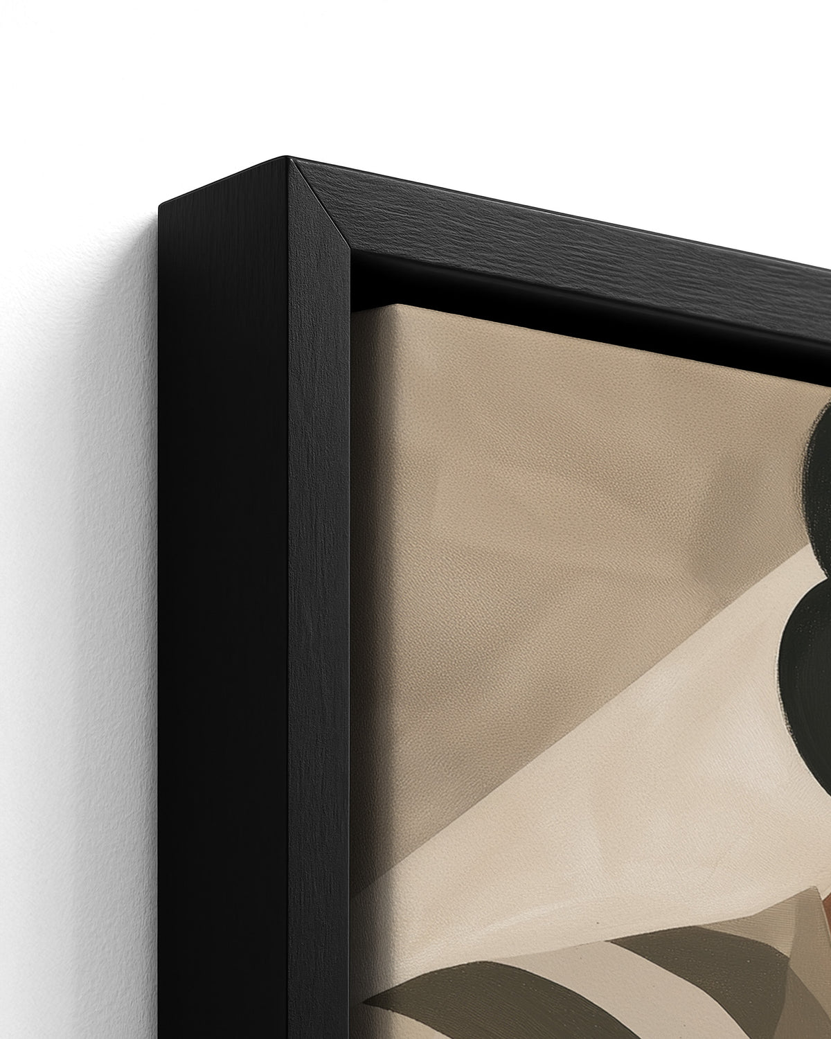 Kneading - Black Framed Canvas Detail
