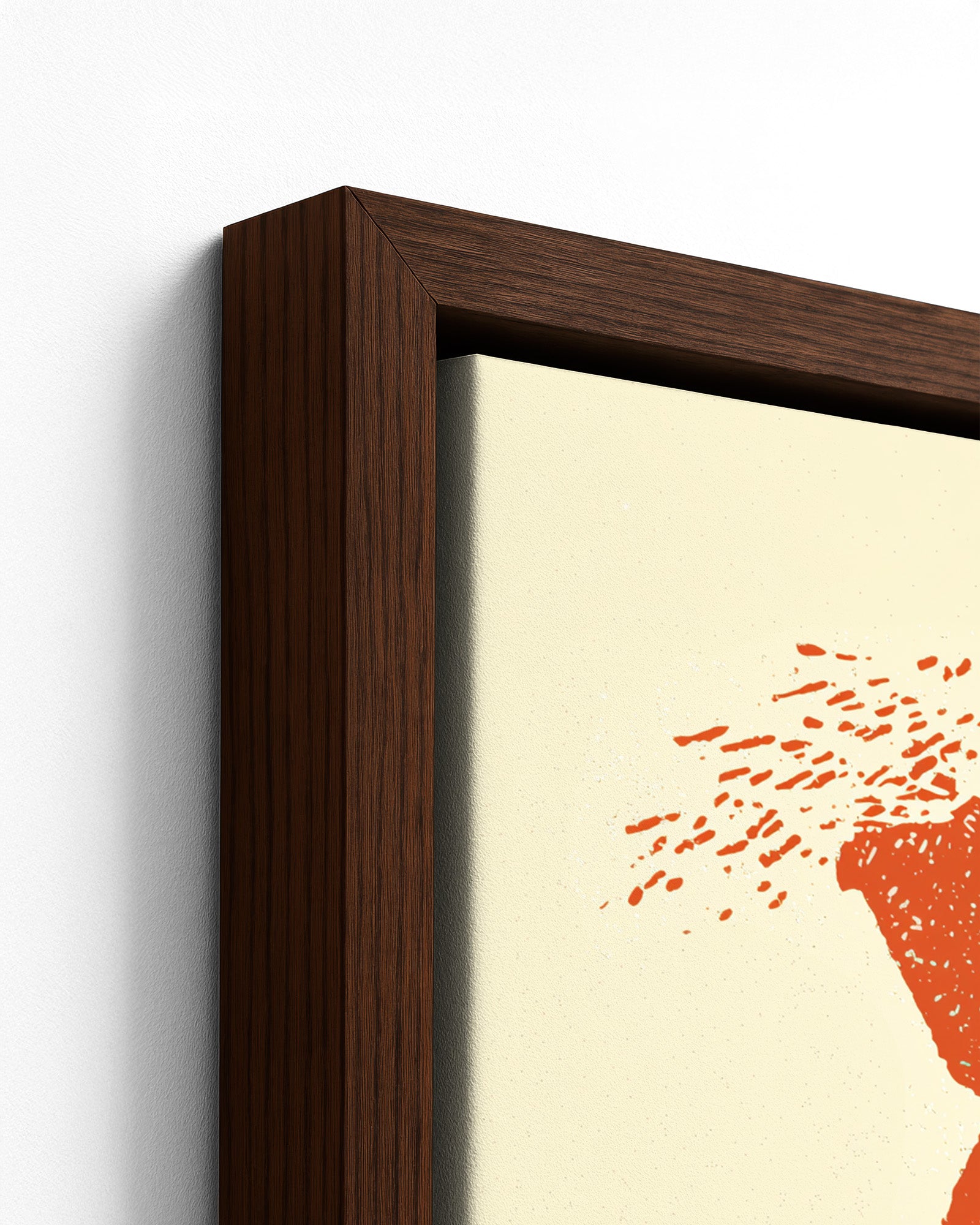 Market Day - Dark Wood Framed Canvas Detail