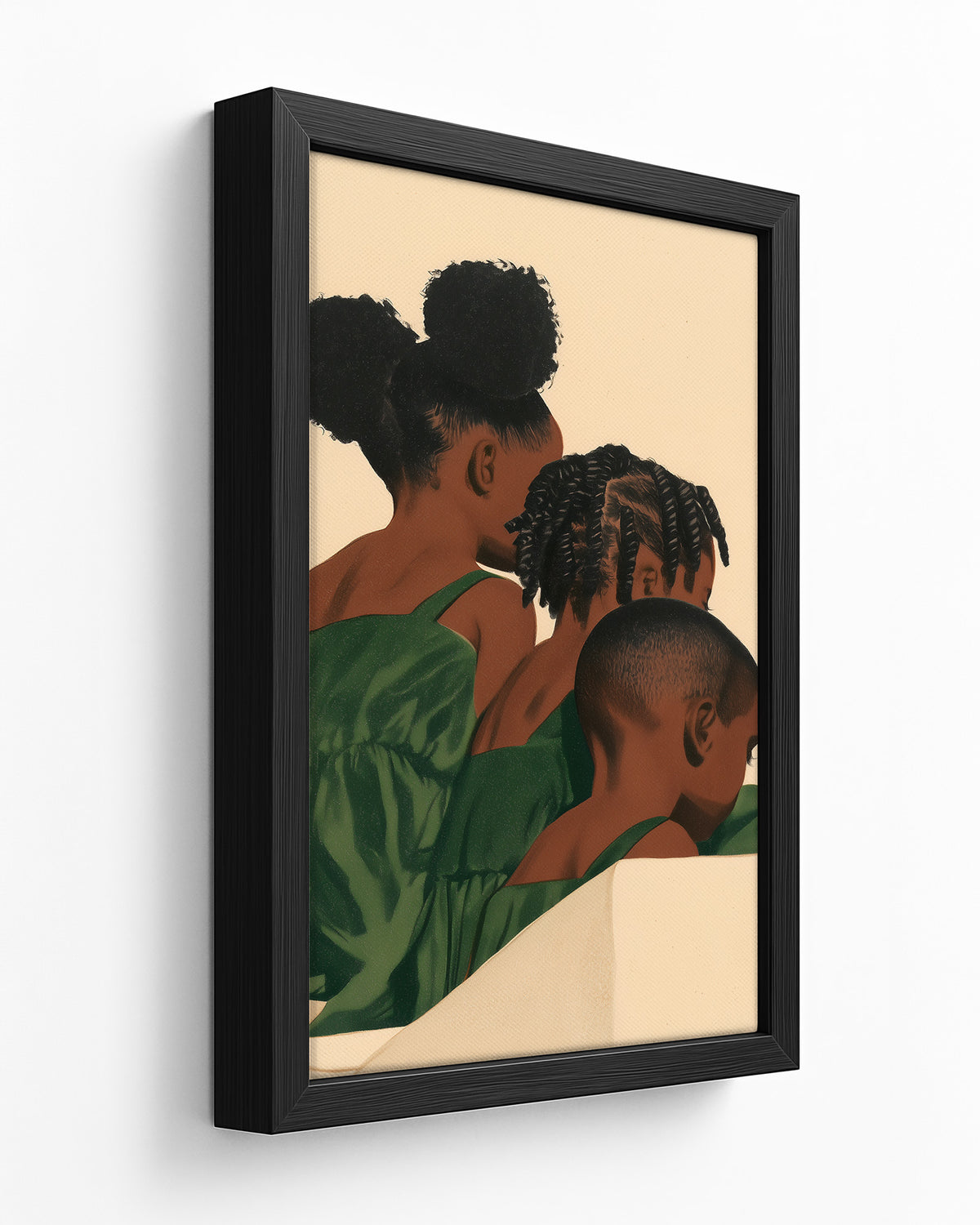Three in a Row - Black Framed Canvas