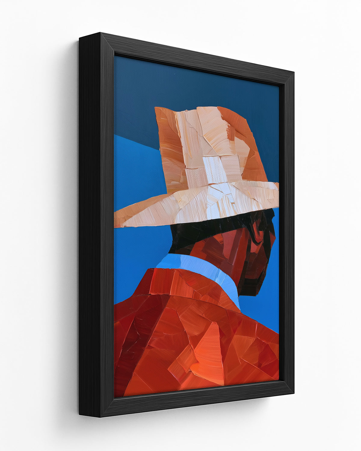 The Hat - Black Framed Canvas