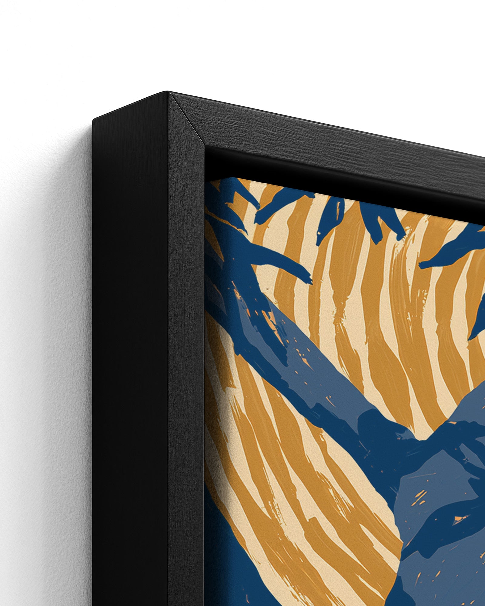 The Drummer - Black Framed Canvas Detail