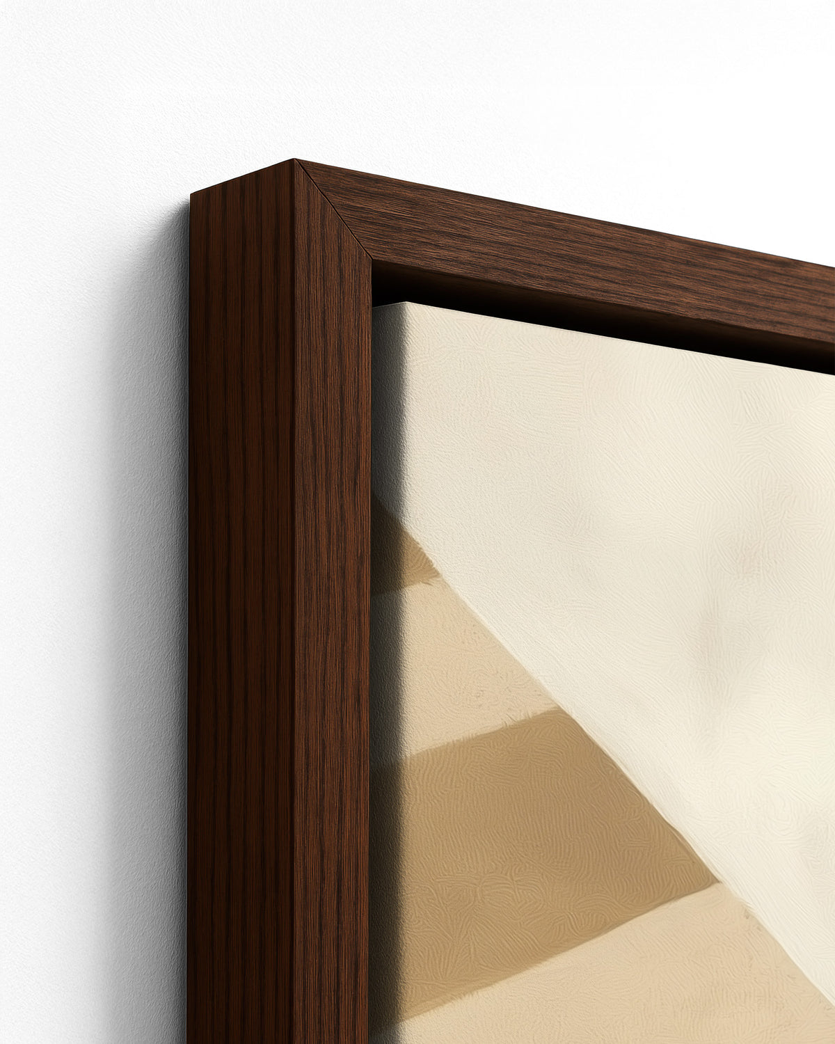 Carried - Dark Wood Framed Canvas Detail