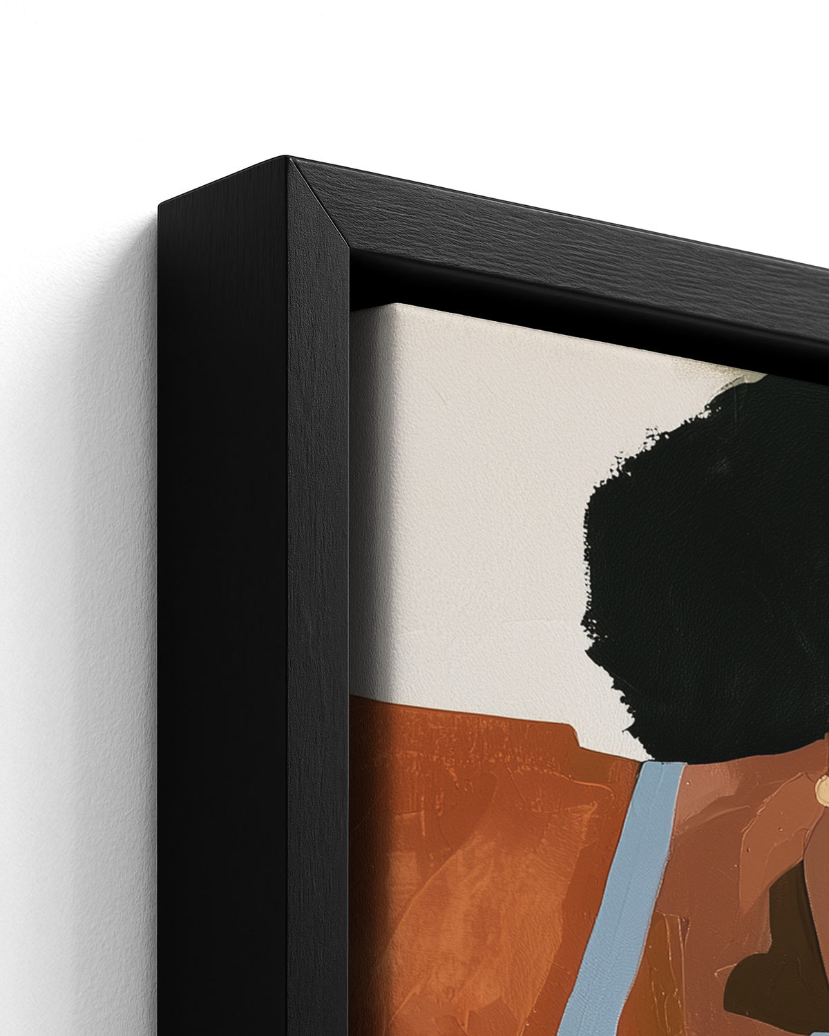 Plates for Home - Black Framed Canvas Detail