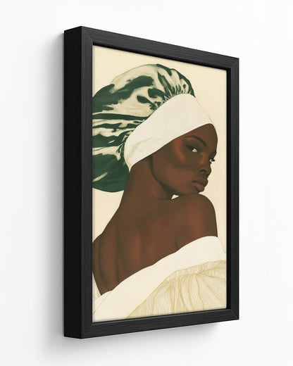 Bonnet - Black Framed Canvas