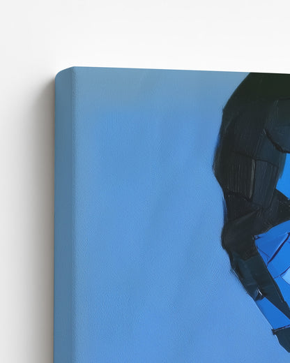Tied in Blue - Slim Canvas Detail