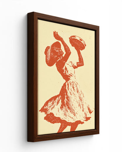 Tambourine - Black Framed Canvas