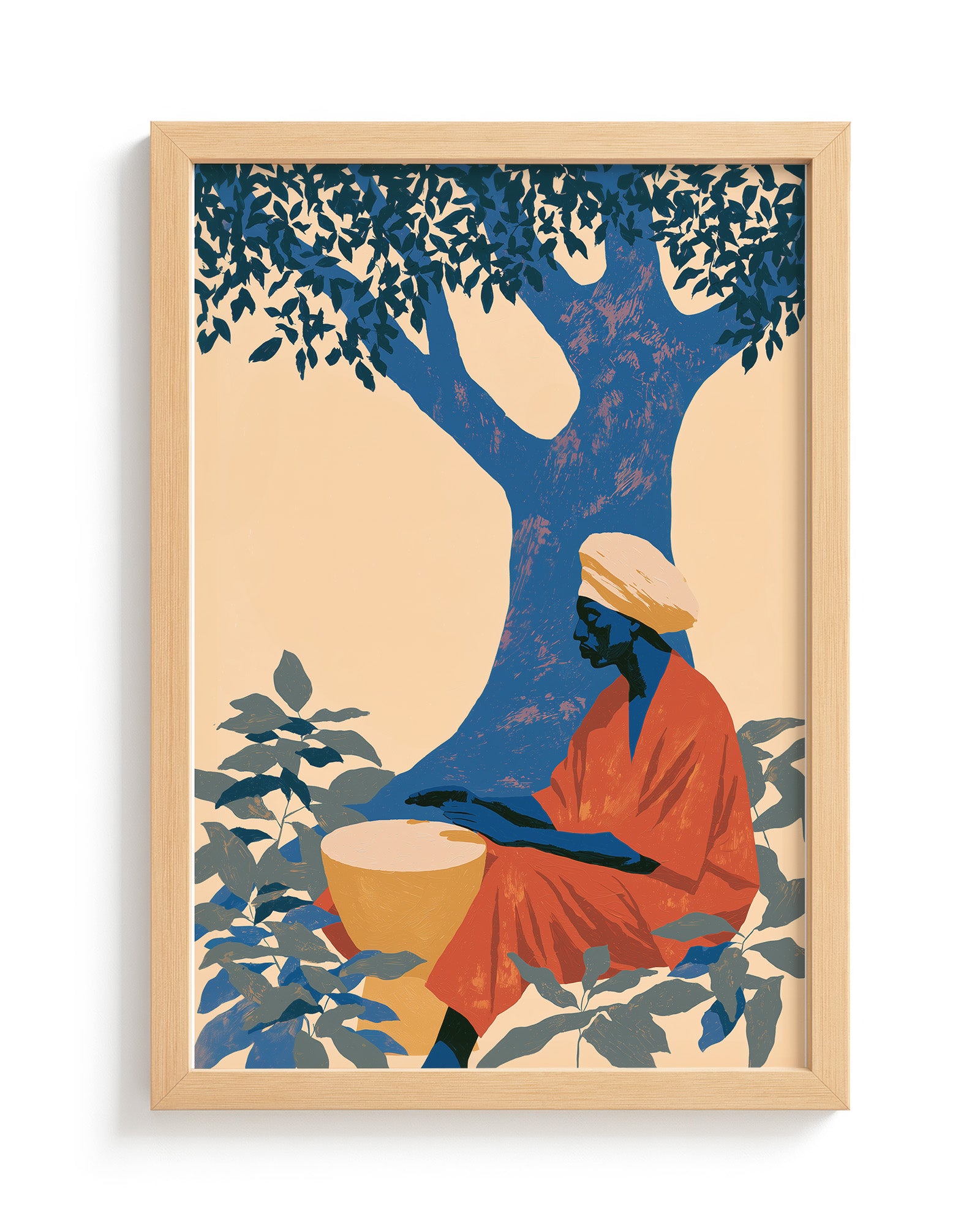 The Drum Keeper - Wood Frame