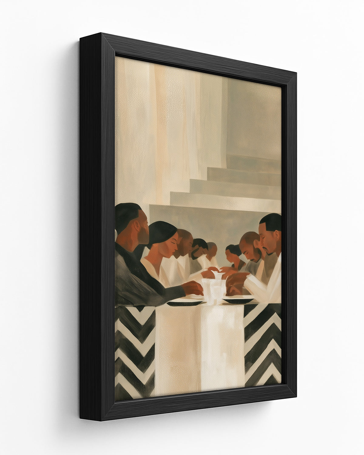 Before We Eat - Black Framed Canvas