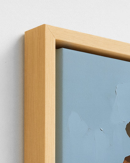 To Market - Wood Framed Canvas Detail