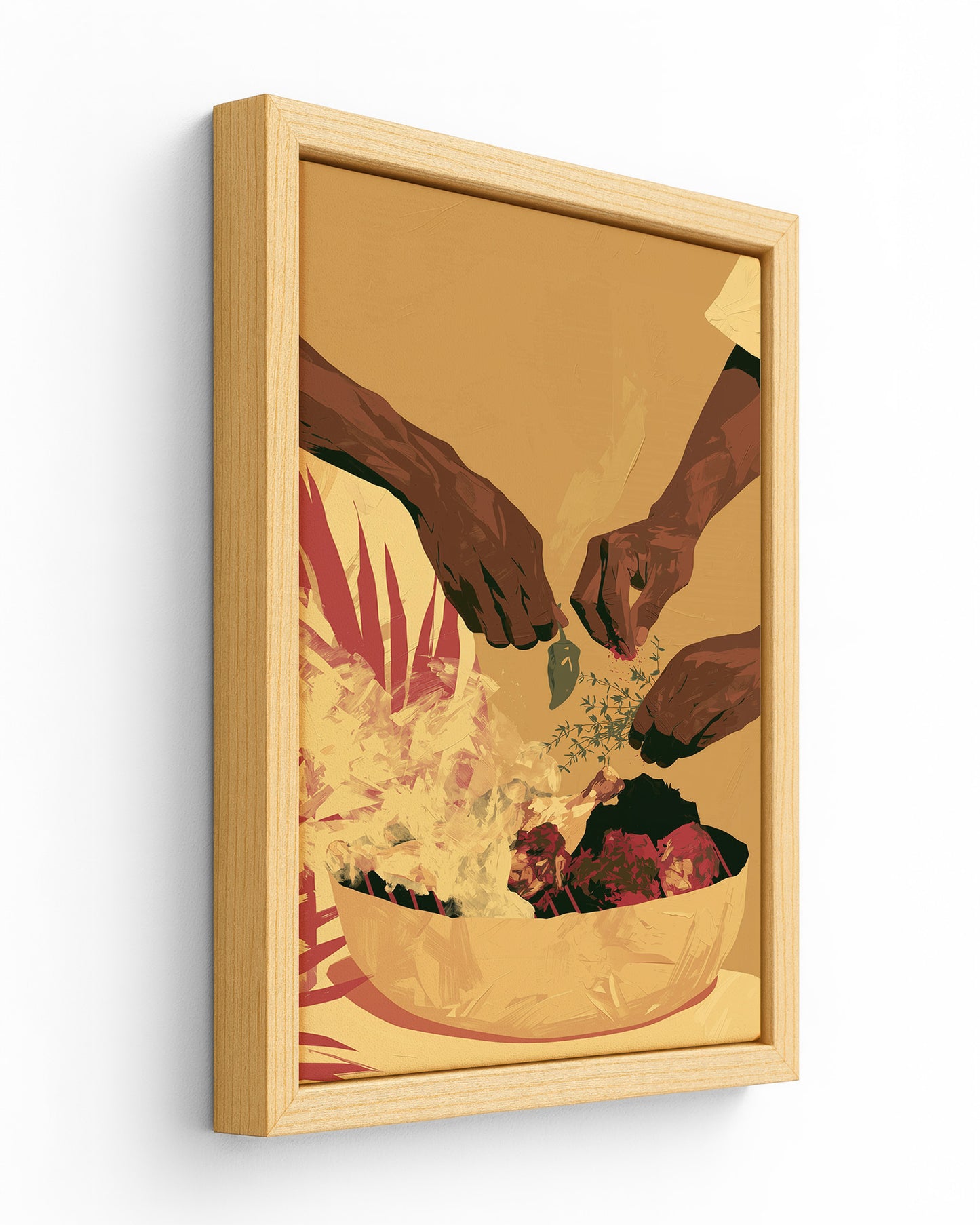 Thyme & Pepper - Wood Framed Canvas