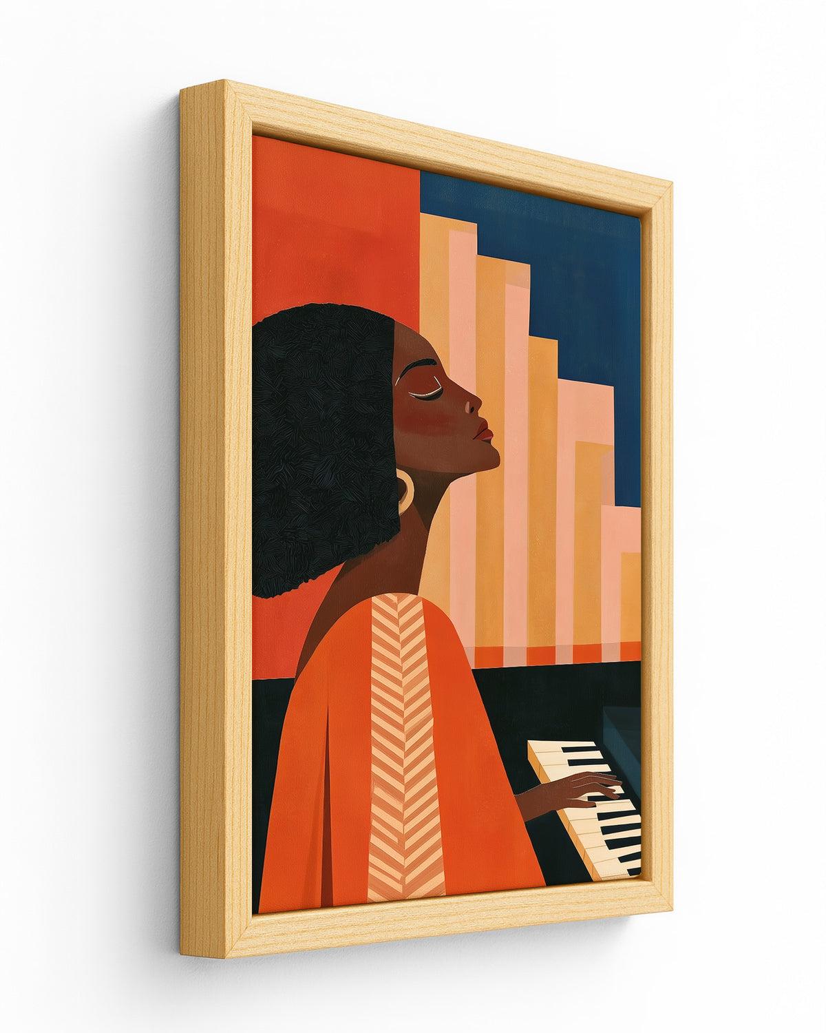 Organist - Wood Framed Canvas