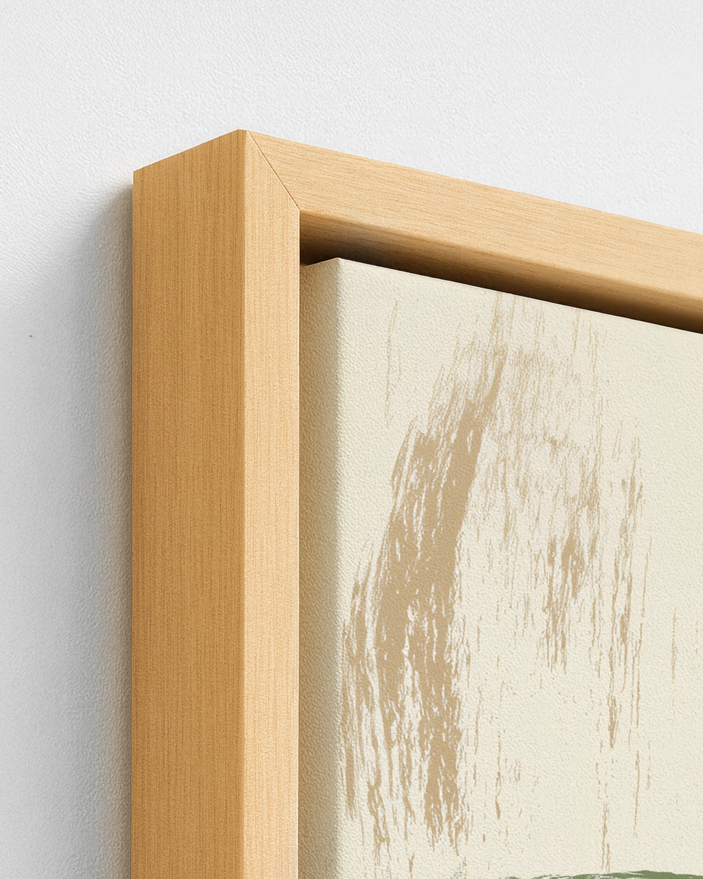 Quiet Hour - Wood Framed Canvas Detail