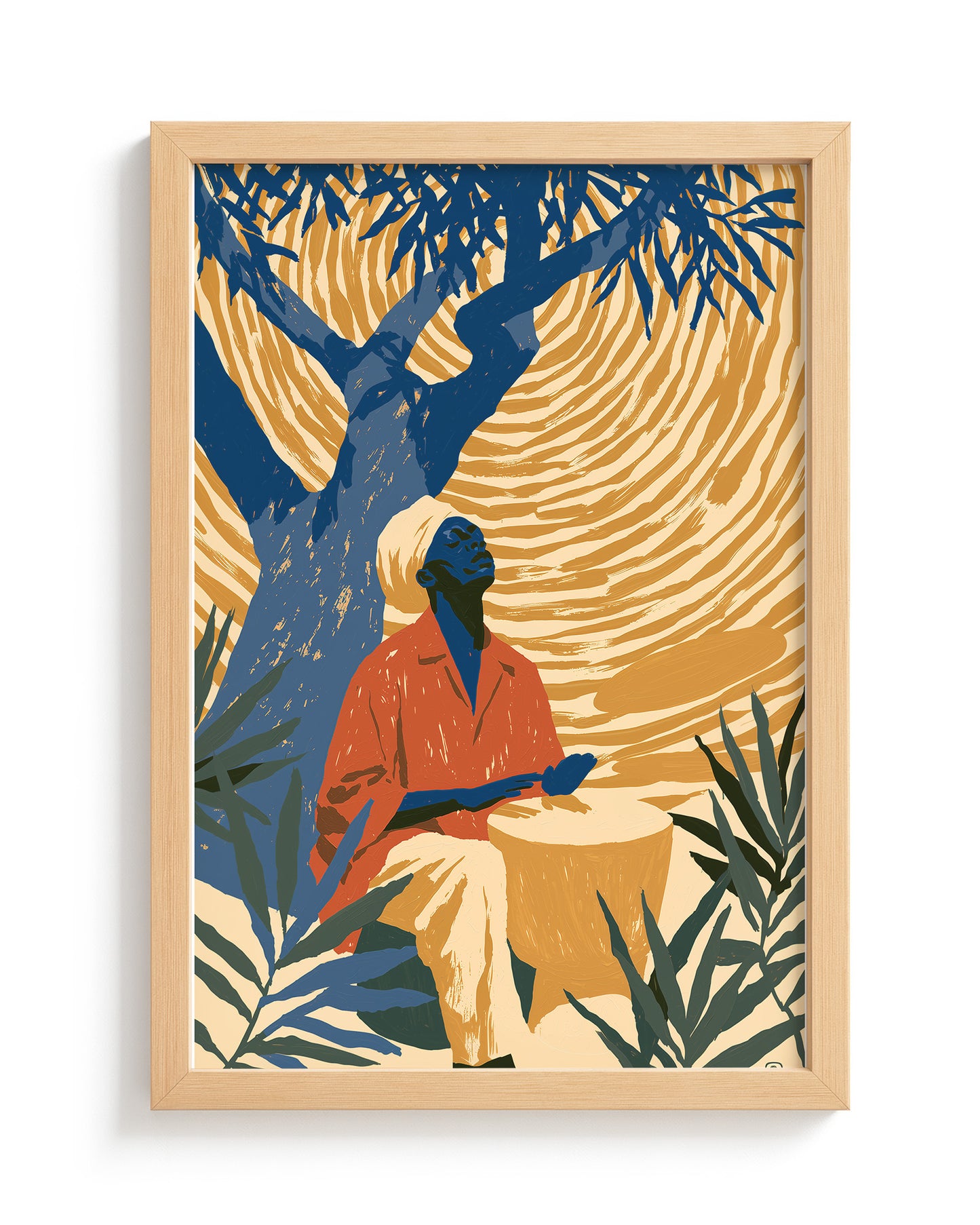 The Drummer - Wood Frame