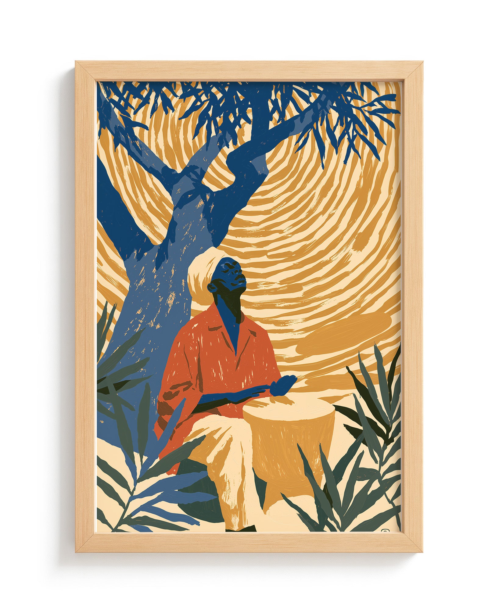 The Drummer - Wood Frame