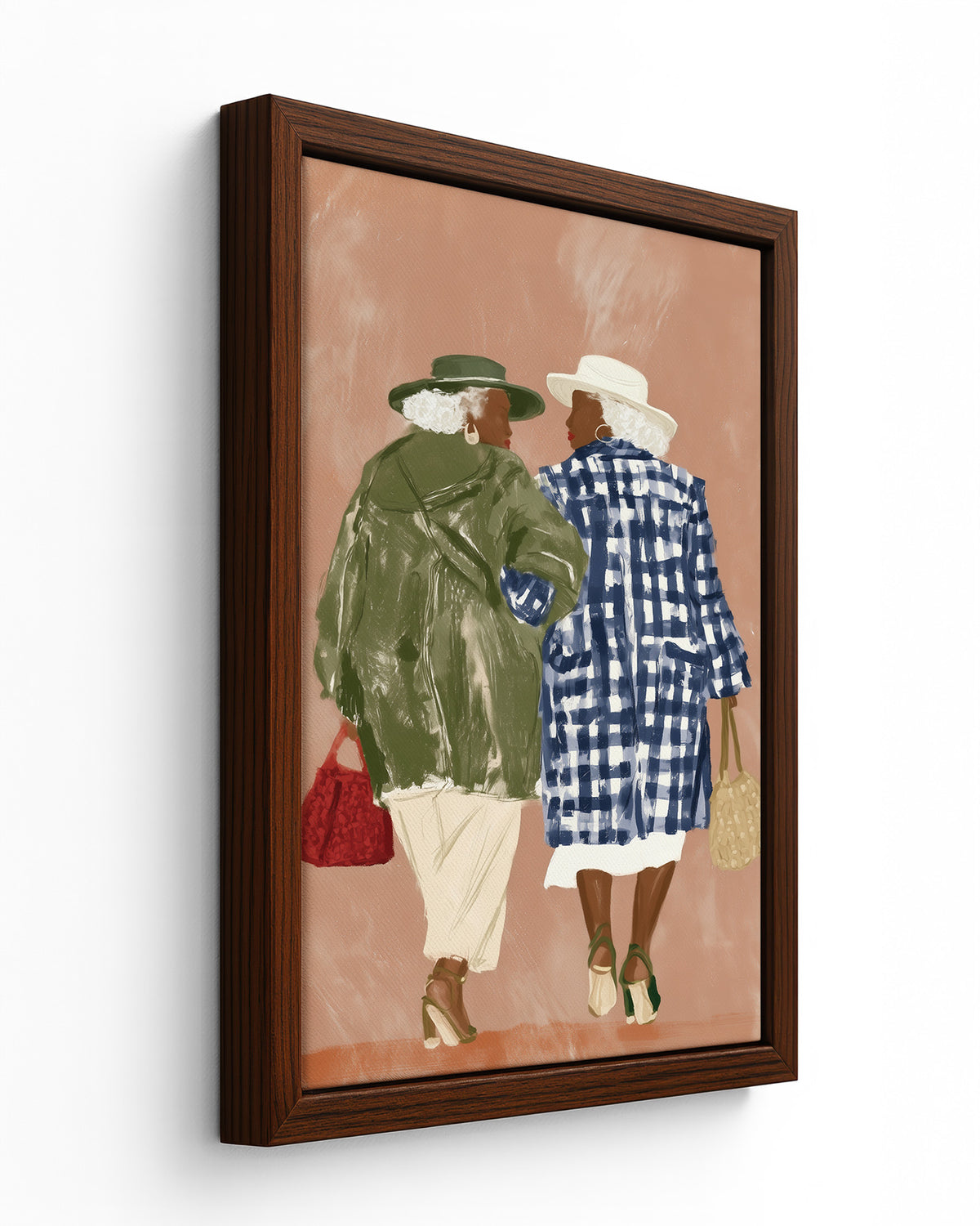 Grandma's Footsteps - Dark Wood Framed Canvas