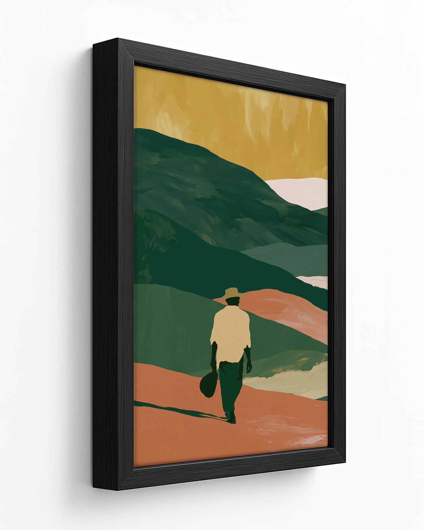 Walk Good - Dark Wood Framed Canvas