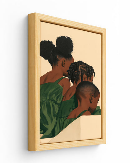 Three in a Row - Wood Framed Canvas