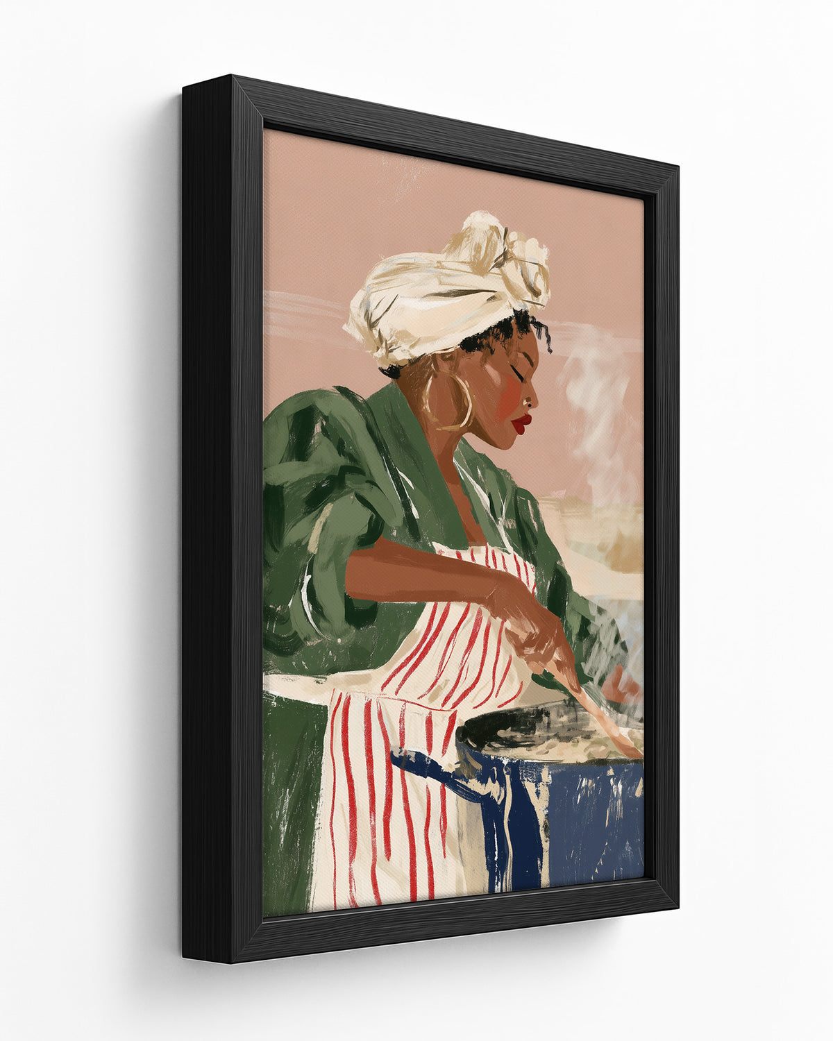 The Big Pot - Black Framed Canvas